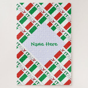 Personalisiertes Geschenk zum italienischen Flagge Puzzle
