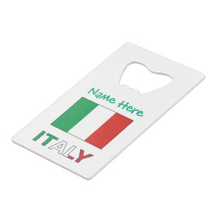 Personalisiertes Geschenk zum italienischen Nation Geldbeutel Flaschenöffner