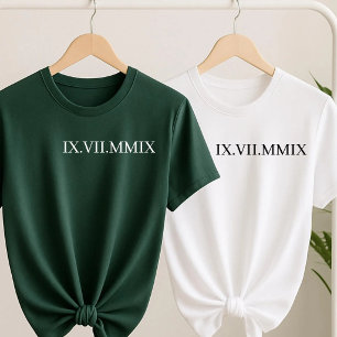 Personalisiertes Geschenk zum Jahrestag mit römisc T-Shirt
