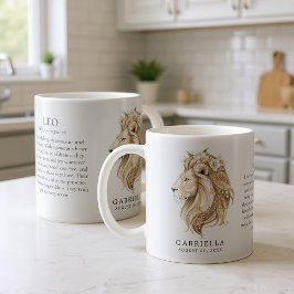 Personalisiertes Geschenk zum Sternzeichen Löwe Ho Kaffeetasse
