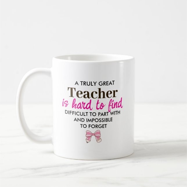 Personalisiertes Geschenk zur Lehrerbestechung Kaffeetasse (Links)