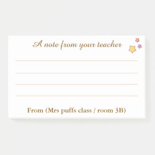 Personalisiertes Geschenk zur Lehrererkennung Post-it Klebezettel