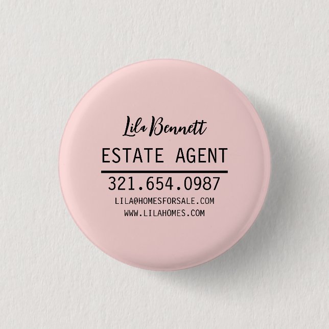 Personalisiertes Geschenkdesign für Immobilienmakl Button (Vorderseite)