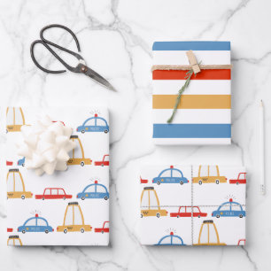 Personalisiertes Geschenkpapier für niedliche Auto Set