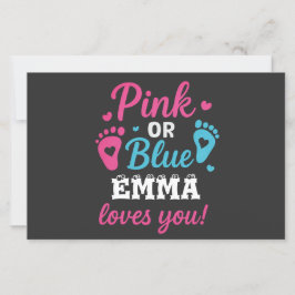 Personalisiertes Geschlecht zeigt rosa oder blaues