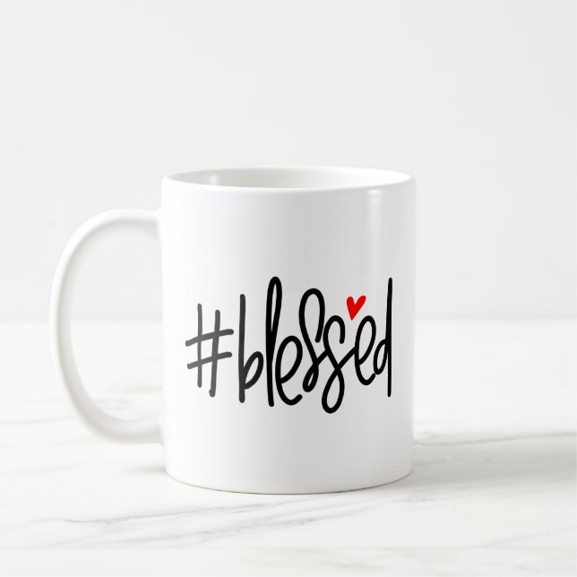 Personalisiertes gesegnetes Geschenk Kaffeetasse (Links)