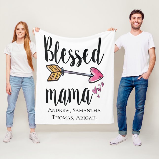 Personalisiertes Gesegnetes Mama-Geschenk für Mama Fleecedecke (Beispiel)
