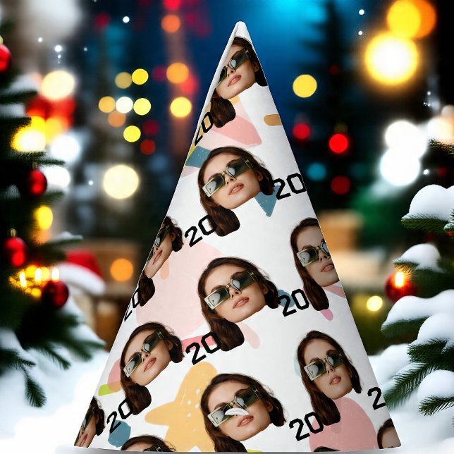 Personalisiertes Gesicht 20. 30. 40. 50. Geburtsta Partyhütchen (Von Creator hochgeladen)