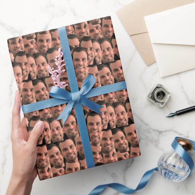 Personalisiertes Gesicht Bild Einzigartiges Foto G Geschenkpapier (Schenken)