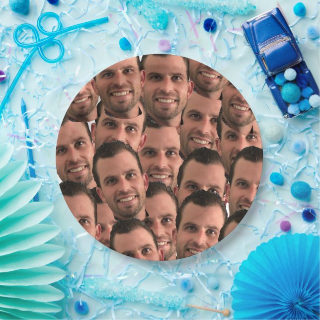 Personalisiertes Gesicht Bild Einzigartiges Foto G Pappteller (Party)