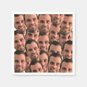 Personalisiertes Gesicht Bild Einzigartiges Foto G Serviette