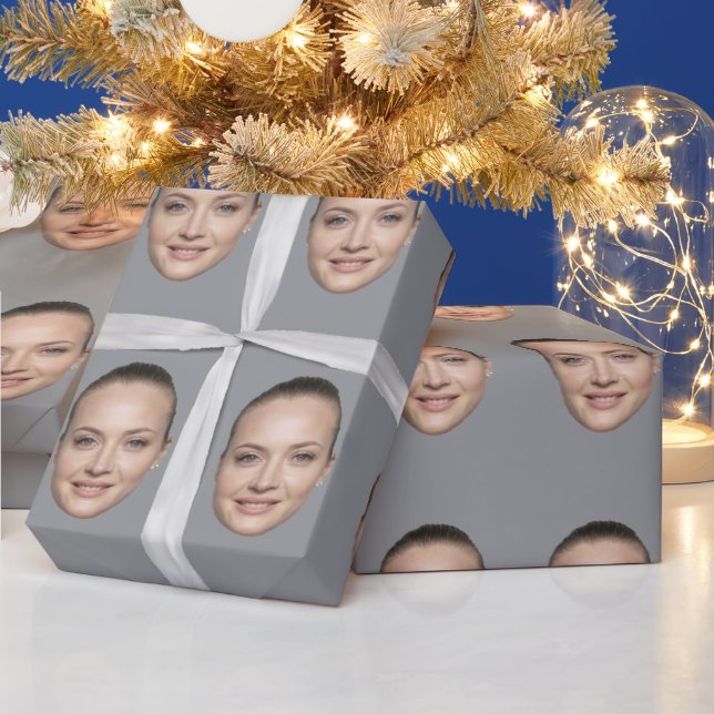 Personalisiertes Gesicht Geschenkpapier  (Feiertage)