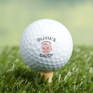 Personalisiertes Gesicht, individuelles Baby-Foto, Golfball