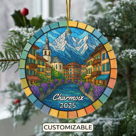 Personalisiertes gestanztes Glas Charmoix Ornament