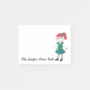 Personalisiertes Gestochen Tanzlehrerschulgeschenk Post-it Klebezettel