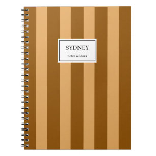 Personalisiertes gestreiftes Notizbuch Journal Notizblock