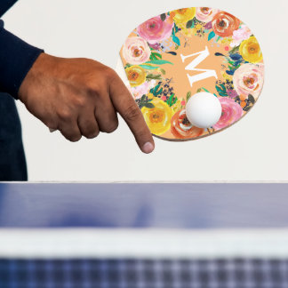 Personalisiertes gestrichenes Monogramm Tischtennis Schläger