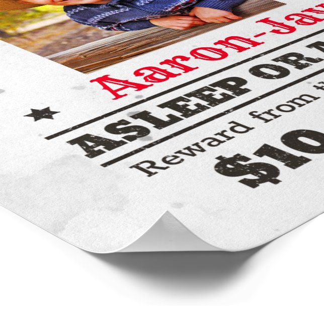 Personalisiertes Gewollt Poster | Geburtsdatum Gew (Ecke)