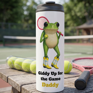 Personalisiertes Giddy Up For The Game Daddy   Eig Thermosbecher