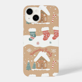 Personalisiertes Gingerbrei Weihnachtsgeschenk iPhone 14 Hülle