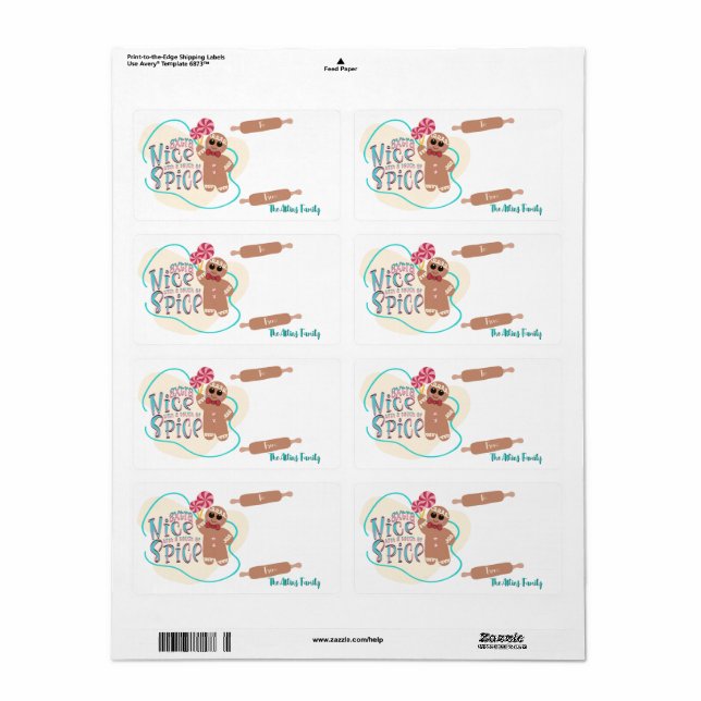 Personalisiertes Gingerbrei Weihnachtsgeschenkschi (Vorne)