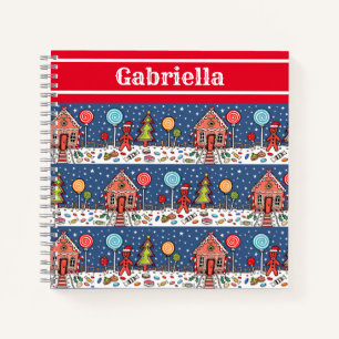 Personalisiertes Gingerbrot House Notebook Notizbuch