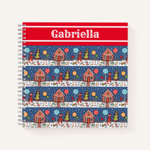 Personalisiertes Gingerbrot House Notebook Notizbuch