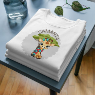 Personalisiertes Giraffen-T-Shirt für Kleinkinder Kleinkind T-shirt