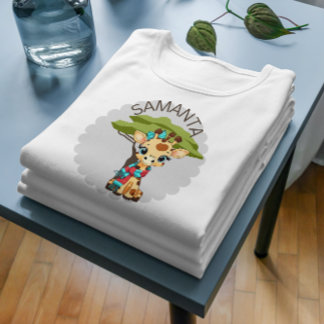 Personalisiertes Giraffen-T-Shirt für Kleinkinder Kleinkind T-shirt