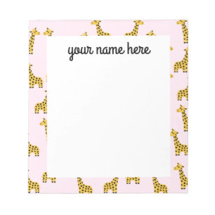 Personalisiertes GiraffenNotepad Notizblock