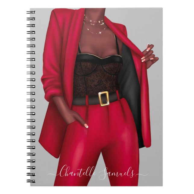 Personalisiertes Girl-Boss-Notebook Notizblock (Vorderseite)