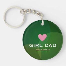 Personalisiertes Girl Dad Holografisch Schlüsselanhänger