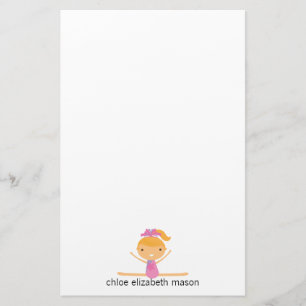 Personalisiertes Girly Gymnastik-Briefpapier Briefpapier