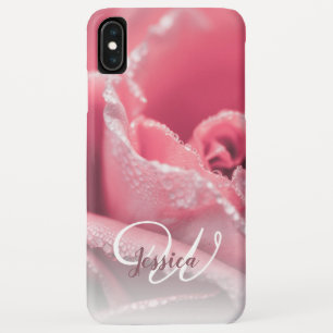 Personalisiertes Girly Rosen-Goldblumenname Case-Mate iPhone Hülle