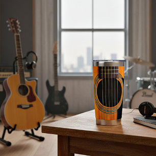 Personalisiertes Gitarren-Schallloch Thermobecher