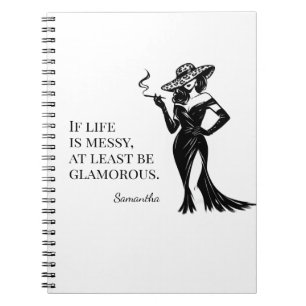 Personalisiertes Glamour-Style-Zitat-Design  Notizblock