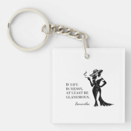 Personalisiertes Glamour-Style-Zitat-Design Schlüsselanhänger