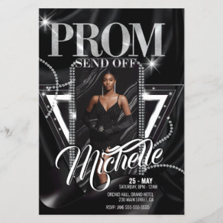Personalisiertes glamouröses Diamant PROM SEND-OFF Flyer