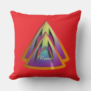 Personalisiertes Glare-Logo Doppel-Pyramiden-Kegel Kissen