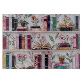 Personalisiertes Glas Bücherregal Schneidbrett Schneidebrett