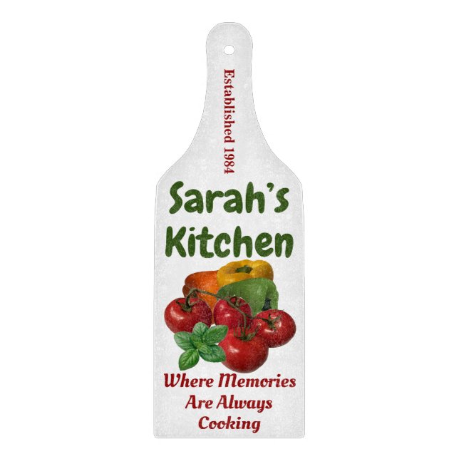 Personalisiertes Glas Küche Schneidebrett (Vorderseite)