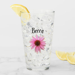 Personalisiertes Glas mit leuchtender violetter So
