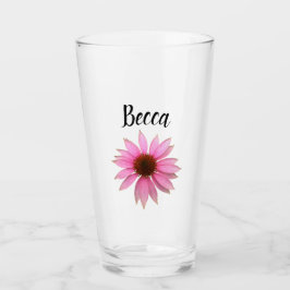 Personalisiertes Glas mit leuchtender violetter So