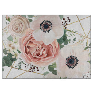 Personalisiertes Glas Schneiden Geometrische Garte Schneidebrett