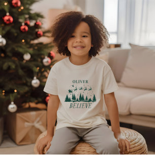 Personalisiertes Glaube an den Weihnachtsmann-Schl T-Shirt