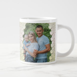Personalisiertes Glitter-Foto-Mug-Wrap-Design Jumbo-Tasse