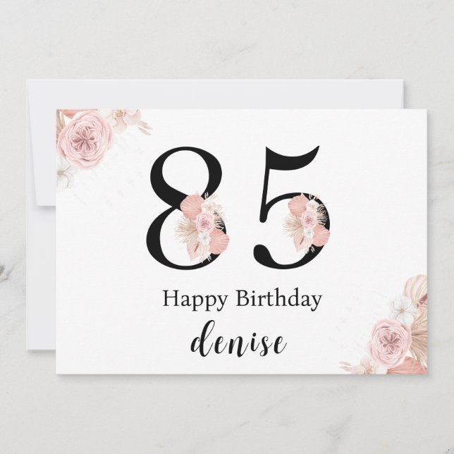 Personalisiertes Glück 85. Geburtstag Karte (Vorderseite)