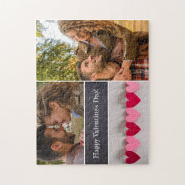 Personalisiertes Glück Valentinstag FotoCollage Puzzle