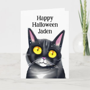 Personalisiertes glückliches Halloween mit Farbsei Karte