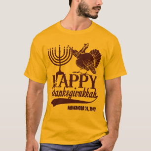 Personalisiertes glückliches Thanksgivukkah T-Shirt